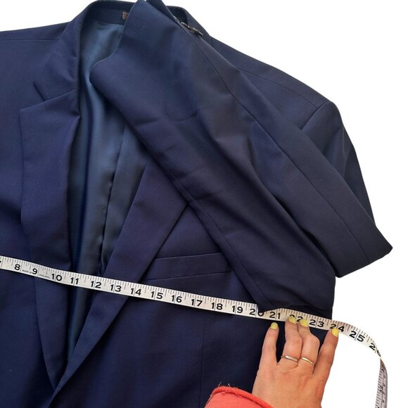 Peter Millar 48T Navy Mens Blazer Jacket 100% Wool Two-Button Classic Fit - Picture 6 of 12